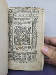 Extraict de Plusieurs Sainctz Docteurs; Bound With; Horae, Use of Rome, 1584/Circa 1520. Sammelband including a Book of Hours