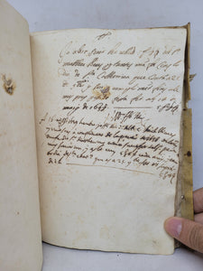 Manuscript of Delivery Notes for Matheu and Pera Antonio Reus, 1625