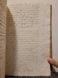 Manuscript of Delivery Notes for Lords Don March Reus Valles and Berga Don Miqul Fon., 1744