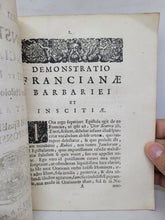 Load image into Gallery viewer, C. Valerii Accincti Demonstratio Francianae barbariei et inscitiae per omnes philologiae partes, et ad secundam ejus epistolam responsio, 1696