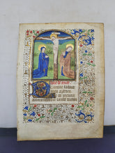 Load image into Gallery viewer, The Crucifixion. Miniature From an Illuminated Manuscript Book of Hours, Circa 1450-1475