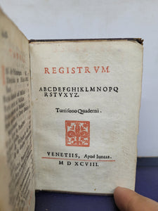 Officium Hebdomadae Sanctae, ad Missalis & Breuiarij reformatorum rationem, Pii V pont. max. iussu restitutum, 1598