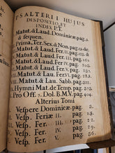 Load image into Gallery viewer, Psalterium Dauidicum Dispositum per Hebdomadam Iuxta Romanum Regulam Ad Usum FF. Min. S. Fran. Capucc. Pars Verspertina, 1748. Stenciled Manuscript Psalter on Paper, Enhanced with Hand Drawn Illustrations and More