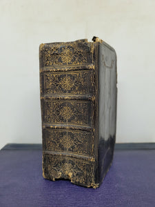 The Holy Bible Containing the Old Testament and The New; Bound With; The Whole Book of Psalms Collected into English Metre, 1658. Printed Waste Pastedowns.