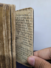 Load image into Gallery viewer, The Holy Bible Containing the Old Testament and The New; Bound With; The Whole Book of Psalms Collected into English Metre, 1658. Printed Waste Pastedowns.