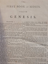 Load image into Gallery viewer, The Holy Bible, containing the Old and New Testaments: translated out of the original tongues: and with the former translations diligently compared and revised. And the Apocrypha: with marginal references, 1796