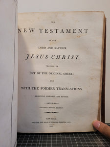 The Holy Bible, Containing the Old and New Testaments, Together with the Apocrypha, 1802. Second Worcester Edition. Rebacked