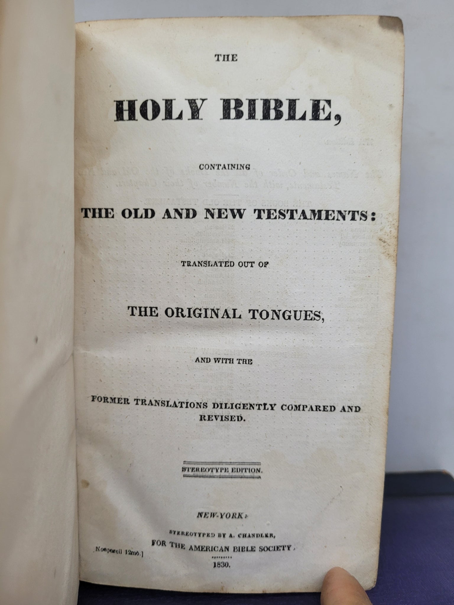 The illuminated Bible : containing the Old and New Testaments, translated  out the original tongues, and with the former translations diligently  compared abnd revised, with marginal readings, references, and  chronological dates; also