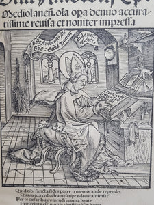 Saint Ambrosius. Opera, 1506. Volume 1 of 3. Contemporary Wooden Boards