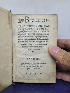 Breve Totius Theologicae Veritatis, 1549