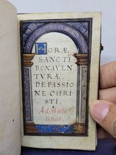 Load image into Gallery viewer, Sancti Bonaventurae de Passione Christi. Ad Matutinas, Circa 1575-1599. Near-Miniature Illuminated Manuscript Prayer Book on Parchment, Likely France