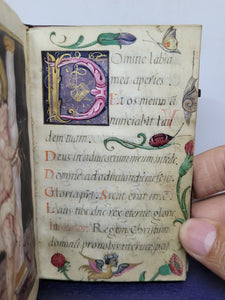 Sancti Bonaventurae de Passione Christi. Ad Matutinas, Circa 1575-1599. Near-Miniature Illuminated Manuscript Prayer Book on Parchment, Likely France
