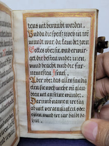 Inhalt dises Biechles sein etzliche Schöne Andechtige unnd tröstliche Psalmen, 1580. Illuminated Manuscript Book of Prayer on Parchment From Germany