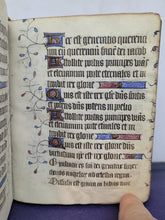 Load image into Gallery viewer, Book of Hours, Use of Paris, Circa 1420. Illuminated Manuscript on Vellum from France. From the Circle of the Boucicaut Master
