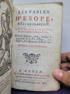 Les Fables d'Ésope: Mises en Francois, avec le sens moral en quatre vers, & des figures à chaque fable, 1777