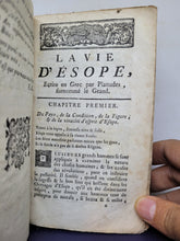 Load image into Gallery viewer, Les Fables d&#39;Ésope: Mises en Francois, avec le sens moral en quatre vers, &amp; des figures à chaque fable, 1777