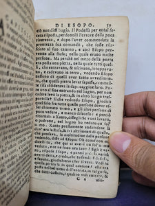 Vita di Esopo Frigio prudente e faceto favolatore, Circa 1680-1720