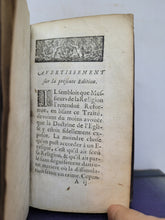 Load image into Gallery viewer, ***RESERVED*** Exposition de la Doctrine de l&#39;Eglise Catholique sur les Matieres de Controverse, 1686