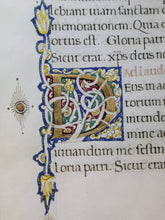 Load image into Gallery viewer, Officium Beatae Mariae Virginis. Illuminated Book of Hours, Italian Use (Likely Florence), Circa 1450-1475. Manuscript Written in a Humanist Script, With Six Large Illuminated Initials