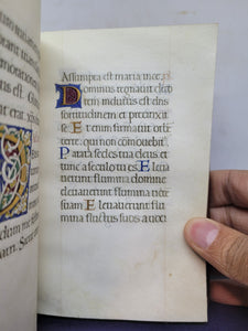 Officium Beatae Mariae Virginis. Illuminated Book of Hours, Italian Use (Likely Florence), Circa 1450-1475. Manuscript Written in a Humanist Script, With Six Large Illuminated Initials