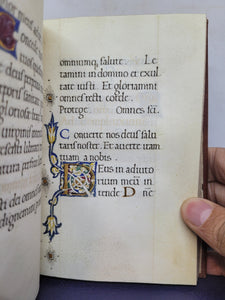 Officium Beatae Mariae Virginis. Illuminated Book of Hours, Italian Use (Likely Florence), Circa 1450-1475. Manuscript Written in a Humanist Script, With Six Large Illuminated Initials