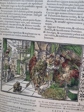 Load image into Gallery viewer, Biblia Sacra Veteris et Novi Testamenti, 1578. Enhanced with Hand Colored Woodcuts