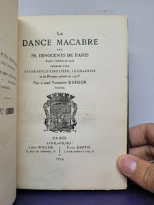 La Dance Macabre des SS. Innocents de Paris d'après l'édition de 1484 précédée d'une étude sur le cimetière, le charnier et la Fresque peinte en 1425. Orne de deux portraits graves sur cuivre, 1875