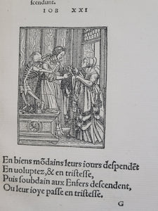 Les Simulachres & Historiees Faces de la Mort, 1884 Facsimile of the Original 1538 Lyon Imprint. With Massive Margins