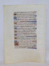 Load image into Gallery viewer, Leaf from an Illuminated Book of Hours, Circa 1475-1500. 19 Illuminated Initials. Manuscript on Vellum. Leaf 65
