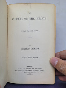 The Christmas Books: A Christmas Carol; The Chimes; The Cricket on the Hearth; The Battle of Life; The Haunted Man and The Ghost’s Bargain, 1860/1846/1845/1846/1848. With Two First Editions