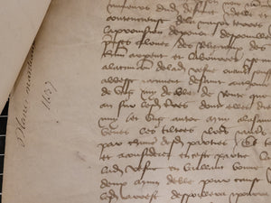 Medieval Charter for the Monks of Blancs-Manteaux, July 19, 1437. Manuscript on Parchment