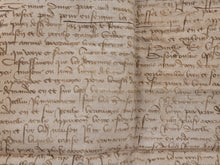 Load image into Gallery viewer, Medieval Charter for one Jean de Jeure, January 14, 1433. Manuscript on Parchment