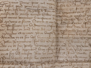 Medieval Charter for one Jean de Jeure, January 14, 1433. Manuscript on Parchment