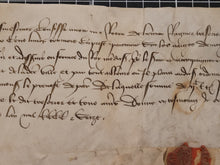 Load image into Gallery viewer, Medieval Quittance of the 100 Years War for Lord Pierre de Rechignevoisin. Manuscript on Parchment, 1416. With A Damaged Wax Seal