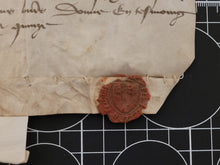 Load image into Gallery viewer, Medieval Quittance of the 100 Years War for Lord Pierre de Rechignevoisin. Manuscript on Parchment, 1415. With A Red Wax Seal With Arms