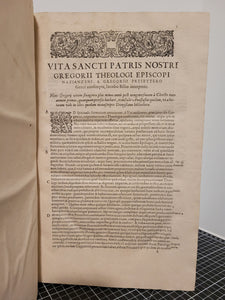 Sancti Gregorii Nazianzeni, cognomento theologi, Opera. Jac. Billius Prunaeus, S. Michaelis in eremo Coenobiarcha, 1612