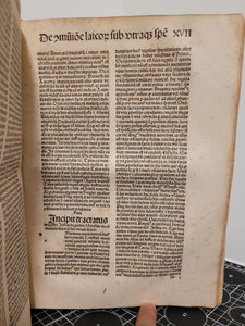 Opera. Prima and Secunda Pars; Bound with; Inventarium, 1494