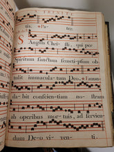 Load image into Gallery viewer, Stenciled Plainchant Manuscript Antiphonary, Containing Prayers for Mass, Complines, Vespers, les Exaltation pour la Sainte Vierge, and More, Early 18th Century