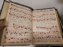 Load image into Gallery viewer, Stenciled Plainchant Manuscript Antiphonary, Containing Prayers for Mass, Complines, Vespers, les Exaltation pour la Sainte Vierge, and More, Early 18th Century