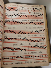 Load image into Gallery viewer, Stenciled Plainchant Manuscript Antiphonary, Containing Prayers for Mass, Complines, Vespers, les Propre Des saints Selon les Mois, and More, Early 18th Century