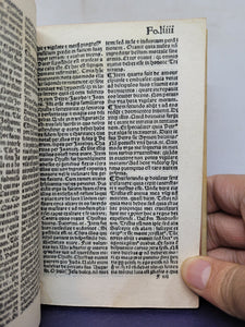 Reverendi Patris Fratris Michaelis Menoti ordinis minorum perpulcher tractatus in quo tractatur perbelle de federe et pace ineunda, media ambassiatrice penitentia, 1519(?). Annotated Copy, with Manuscript Pastedowns