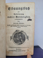 Load image into Gallery viewer, Erbauungsbuch zur Beförderung wahrer Gottseligkeit, 1781