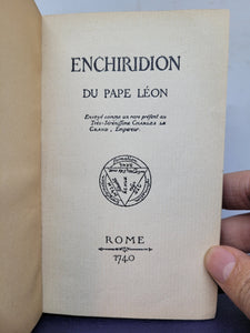 Enchiridion du Pape Léon, envoyé comme un rare présent à l'empereur Charlemagne, 1740 (But Probably Circa 1880-1910)