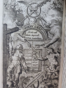 Viator Christianus recta ac regia tendens, ductu Thomae de Kempis cujus de Imitatione Christi aliaque piissima opusculam…, 1682. Illustrated Imitation of Christ