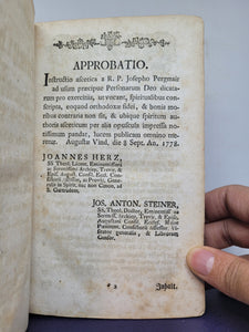 Des wohlehrwürdigen Josephs Pergmayr, weyland Priesters aus der Gesellschaft Jesu, heilige Anmuthungen und Tugendsübungen, anmüthige Betrachtungen und geistliche..., 1781