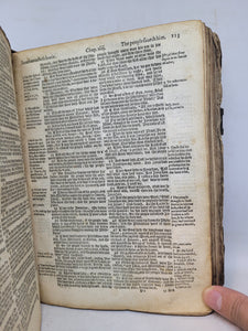The Bible. Translated according to the Ebrew and Greeke, and conferred with the best translations in divers languages; Bound With; The Book of Common Prayer; Bound with; The Whole Booke of Psalmes, Collected into English Meeter, 1597/1598