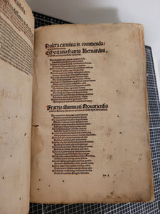 Rosarium Sermonu Predicabilium ad Faciliorem Pedicantium Commoditatem Novissime Compilatum Pars Prima; Bound With; Defensorium Montis Pietatis Contra figmenta omnia emule falsitatis, 1508/1503. Nicely Rubricated