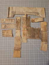 Load image into Gallery viewer, Medieval Binder’s Waste Fragment Study Lot, 12th-15th Century. 10 Pieces