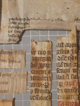 Load image into Gallery viewer, Medieval Binder’s Waste Fragment Study Lot, 12th-15th Century. 10 Pieces