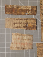 Load image into Gallery viewer, Medieval Binder’s Waste Fragment Study Lot, 12th-15th Century. 10 Pieces